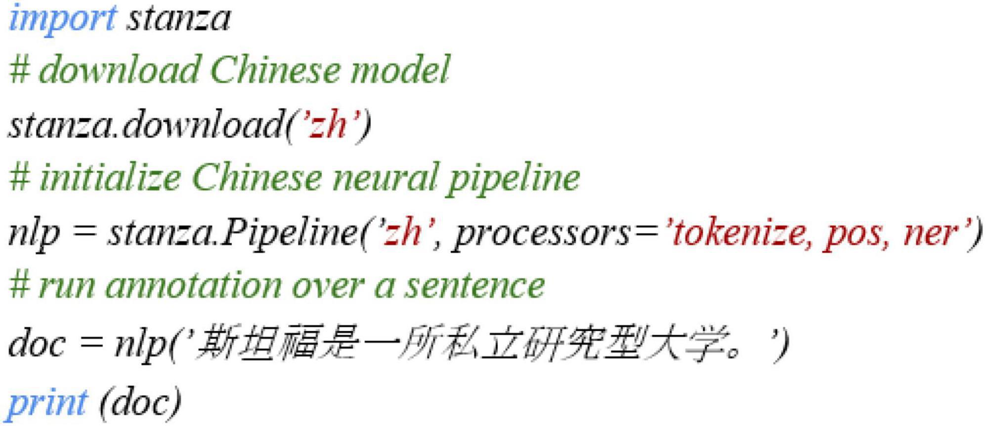 Part of speech tagging of grammatical features related to L2 Chinese development: A case analysis of Stanza in the L2 writing context